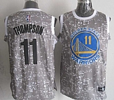 Golden State Warriors #11 Klay Thompson Gray City Luminous Stitched Jersey,baseball caps,new era cap wholesale,wholesale hats